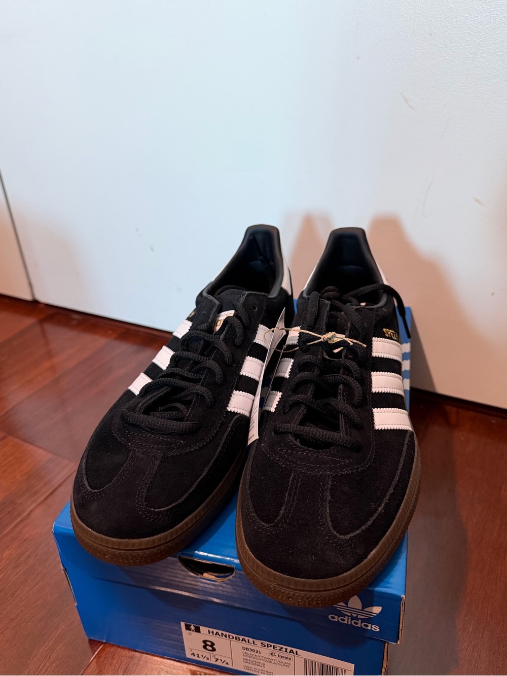 NWT adidas Black & White Handball Spezial Suede Sneakers